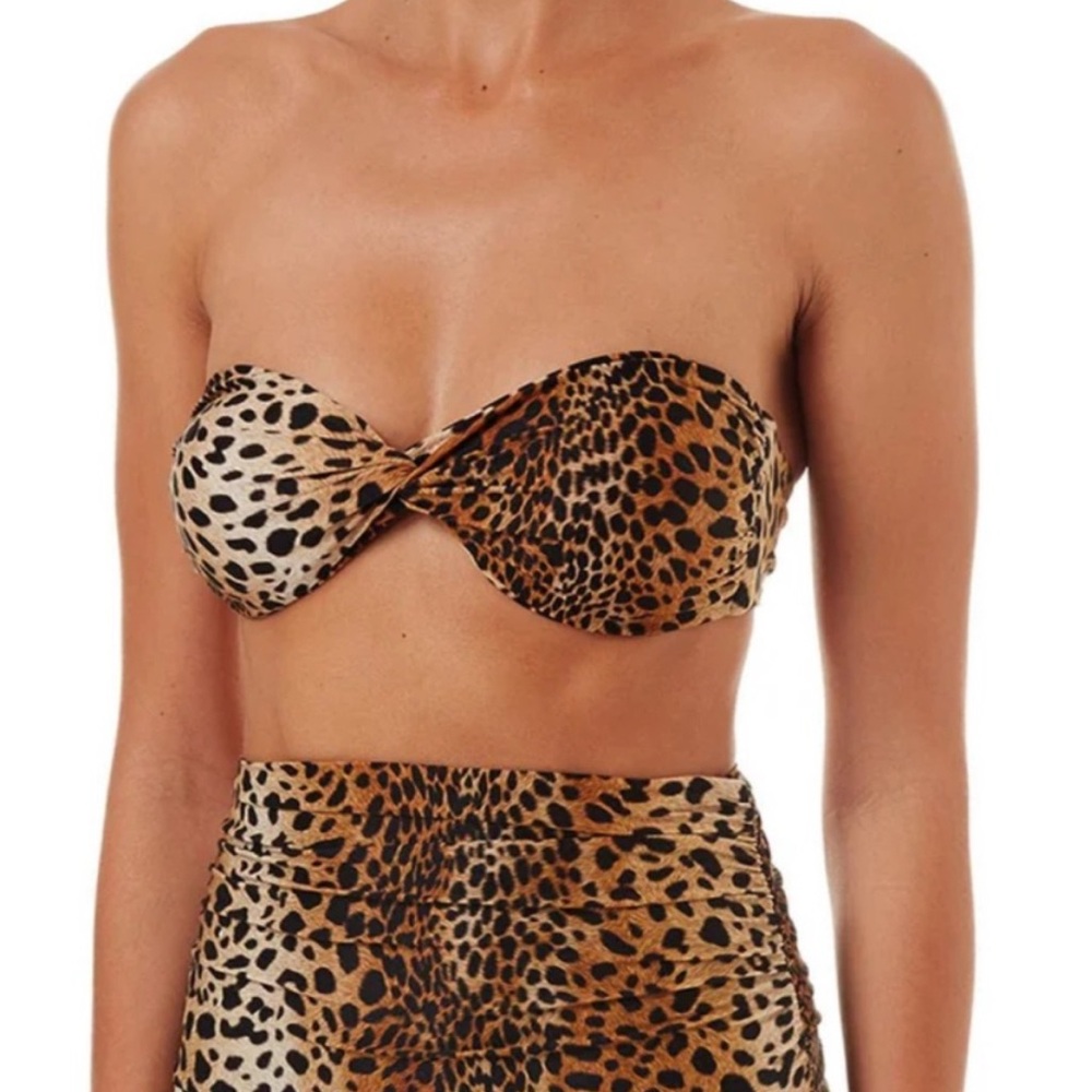Melissa Odabash Leopard Print Bikini Top with Removable Straps